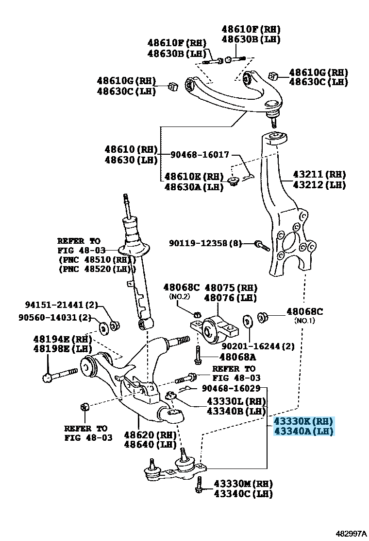 LEXUS GS IS Genuine Front Lower Ball Joint RH & LH 43340-39505 43330-39625 OEM