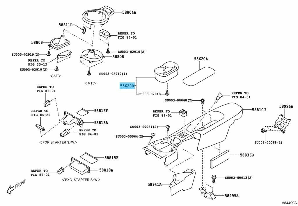 TOYOTA 86 17-20 FR-S 13-16 Genuine Holder Instrument Panel Cup SU003-03208 OEM