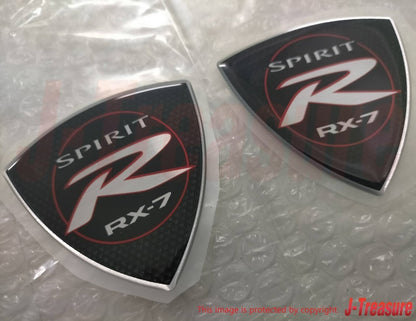MAZDA RX-7 FD3S Genuine SPIRIT R Fender Side Emblem Badge Ornament 2pcs Set OEM