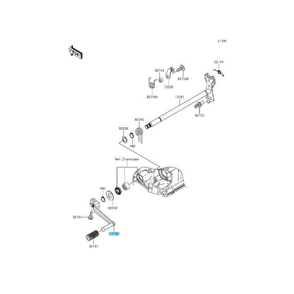 KAWASAKI NINJA ZX-14 ZX-14R ZX1400 '06-23 Genuine Change Lever Pedal 13156-0075
