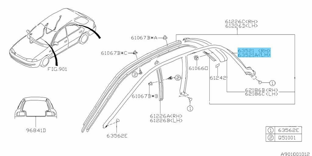 SUBARU IMPREZA GC8 93-01 Genuine WRX STI Door Weather Strip Right Left Set OEM