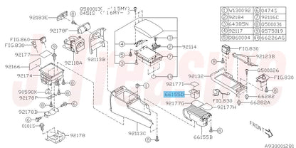 SUBARU WRX STI VAF 2015-2020 Genuine Inner Cup Holder 66155AG010 OEM