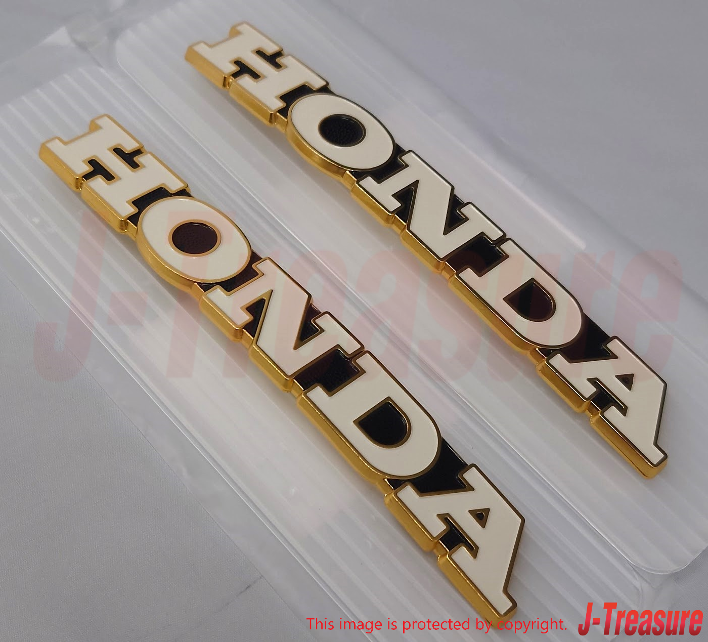 HONDA CB750 CB550 CB500 Genuine Fuel Tank Emblem "HONDA" Right & Left Set OEM