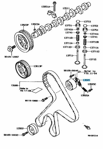 TOYOTA  AE86 AE92 AE101 MR2 AW11 Genuine 4AG Timing Belt Tensioner Pulley OEM