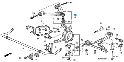 HONDA S2000 AP1 AP2 2000-2009 Genuine Front Upper Arm Assy RH 51450-S2A-003 OEM