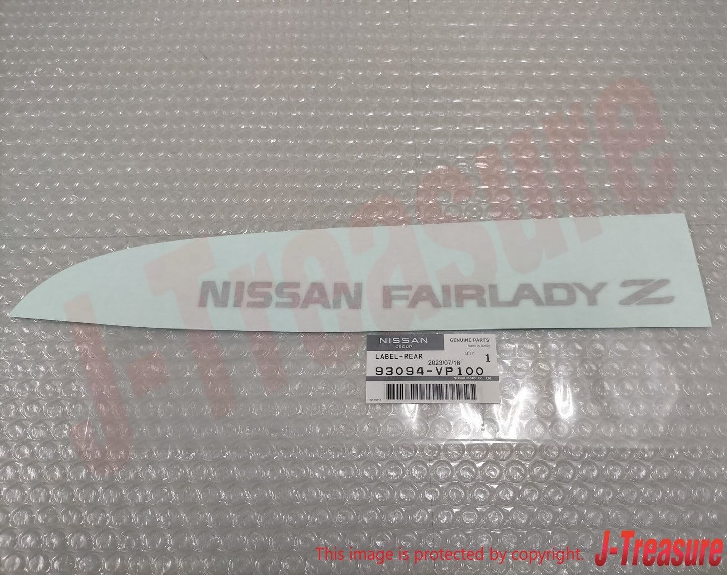 NISSAN FAIRLADY Z Z32 98-00 Genuine Rear Label "NISSAN FAIRLADY Z" 93094-VP100