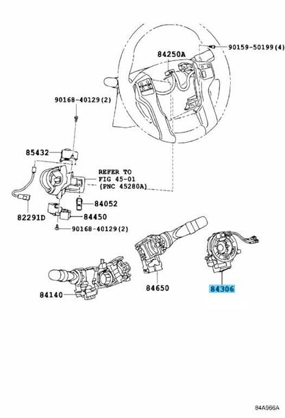TOYOTA SCION TC 11-16 4RUNNER 10-20 Genuine Spiral Cable Sub-Assy 84307-30090