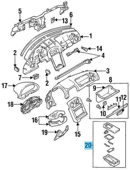 MAZDA MX-5 MIATA NA6CE 90-97 Genuine Center Console Ashtray NA01-64-610B-00 OEM