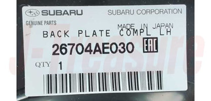 SUBARU LEGACY BH5 BP5 1999-2009 Genuine Rear Brake Back Plate LH 26704AE030 OEM