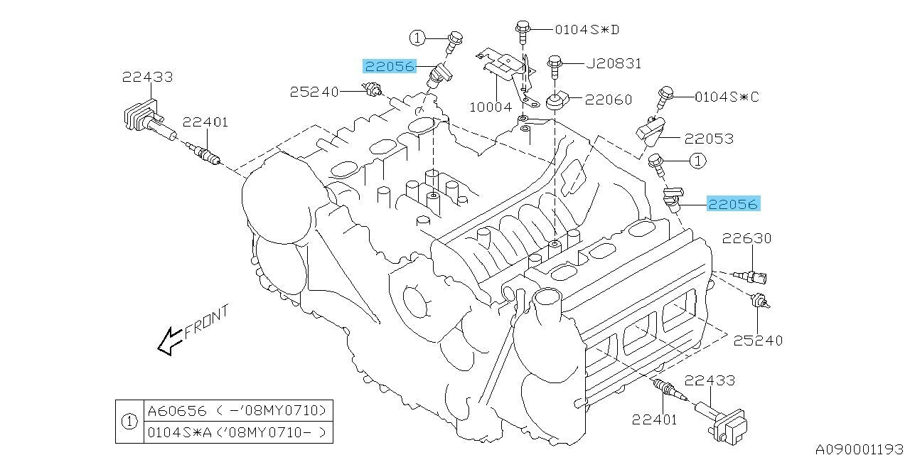 SUBARU LEGACY BLE 01-09 Genuine Camshaft Sensor Assembly 22056AA101 x2 set OEM