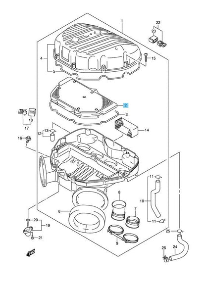 SUZUKI GSX-R1000 05-08 Genuine Air Cleaner Filter Assy 13780-41G00 OEM