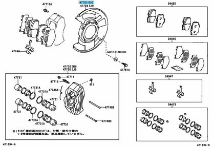 TOYOTA LEXUS LX450 FZJ80 92-97 Genuine Disc Brake Dust Cover F/RH 47781-60100