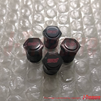 SUBARU BRZ ZD8 2021- Genuine STI Wheel Valve Cap Set Black ST28102Z2000 OEM