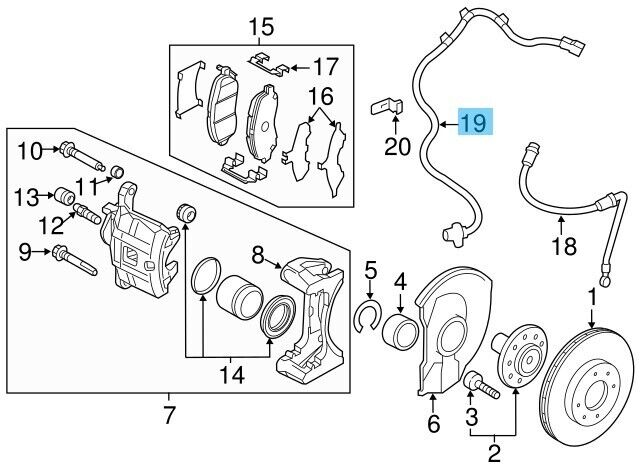 MITSUBISHI OUTLANDER GF#W GG#W 17-22 Genuine ABS Wheel Speed Sensor 4670B310 OEM