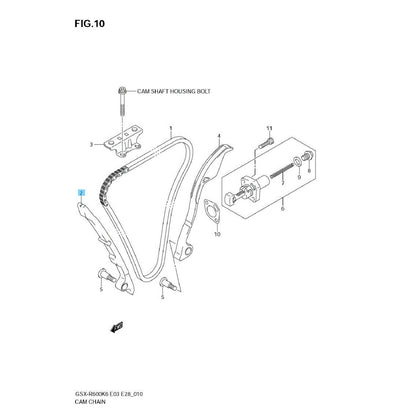 SUZUKI GSX-R600 GSX-R750 '06-07 Genuine Cam Chain Guide No.1 12771-01H01 OEM