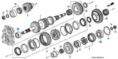 HONDA S2000 AP1 AP2 00-09 Genuine Transmission Gearbox Bearing 4pcs Set OEM
