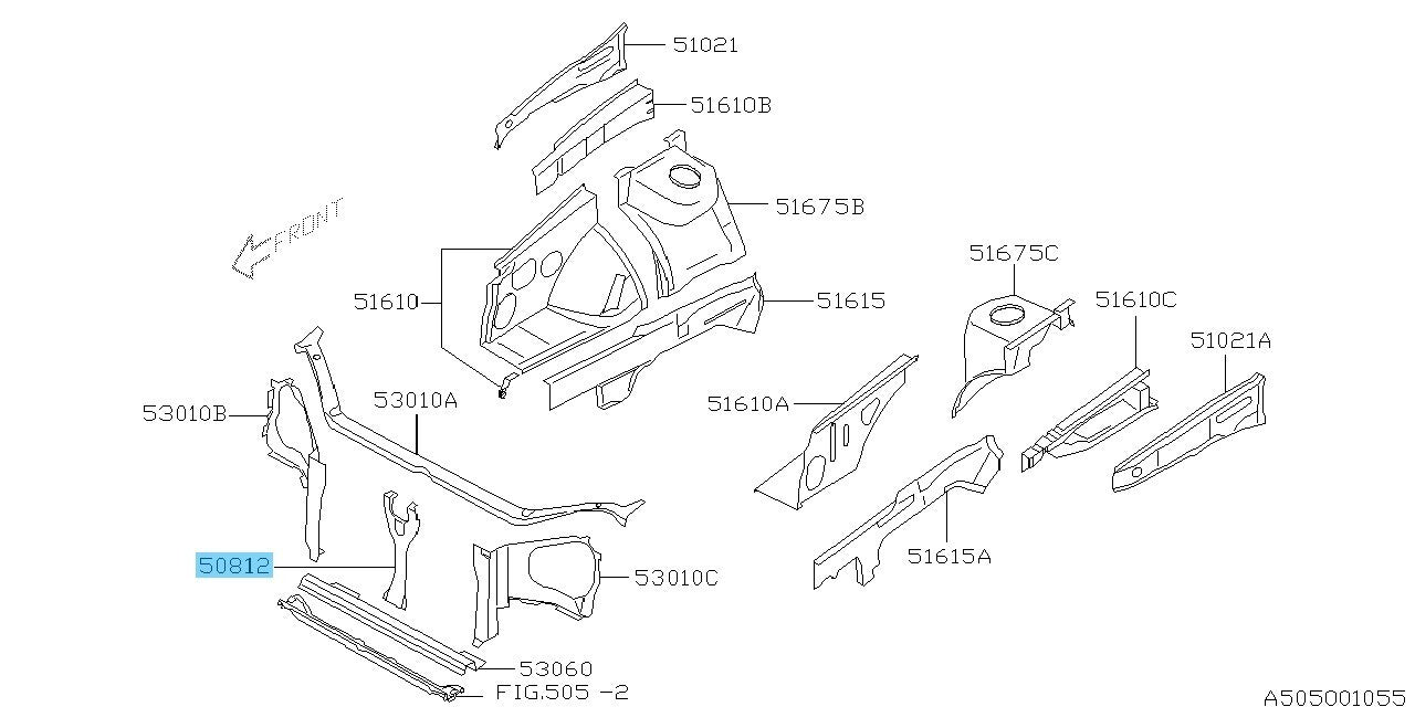 SUBARU IMPREZA WRX STI GDF 04-07 Genuine Stay Complete Hood Lock 53040FE002 OEM