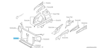 SUBARU IMPREZA WRX STI GDF 04-07 Genuine Stay Complete Hood Lock 53040FE002 OEM
