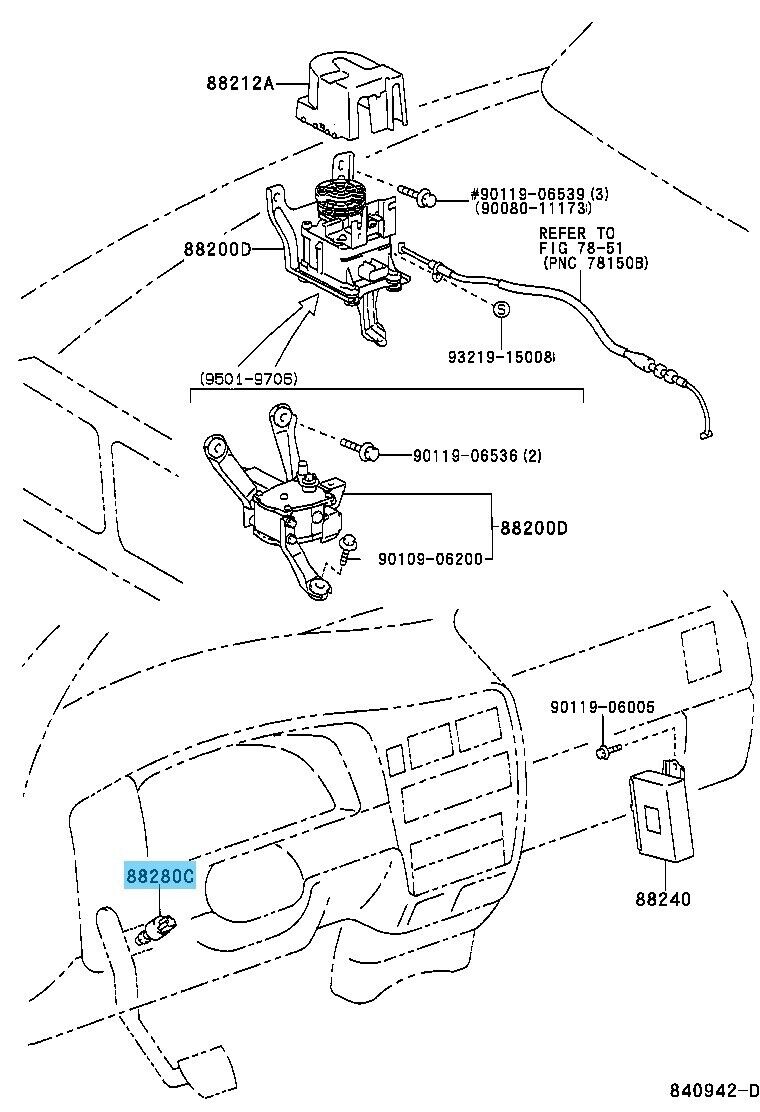 TOYOTA TACOMA RZN161 GRN245 1995-2022 Genuine Clutch Switch Assy 88280-14030 OEM