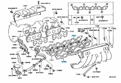 TOYOTA 1JZ-GTE 1JZGTE Genuine Intake Manifold Gasket 17177-88400 17179-88400 OEM