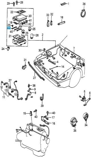 HONDA CIVIC AG 1973-1979 1984-1987 Genuine Fuse 45A 98200-64500 x2 set OEM