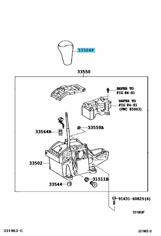 TOYOTA LAND CRUISER PRADO RZJ125 02-09 Genuine Shift Lever Knob 33504-60150-C0