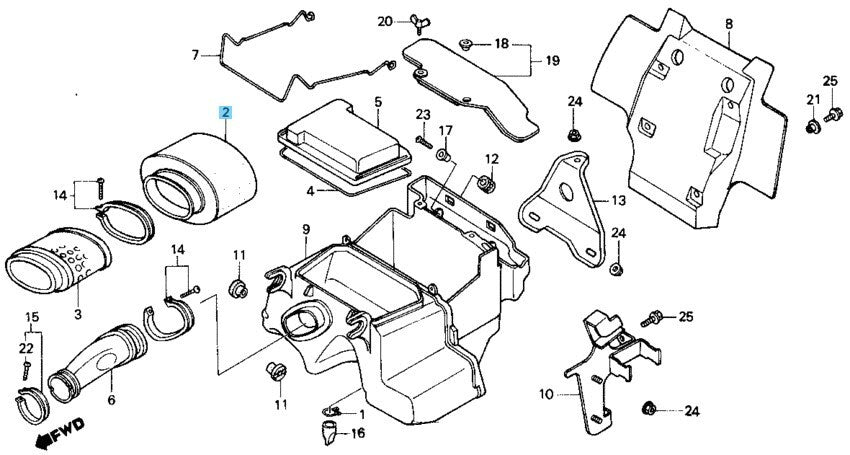 HONDA TR200 FAT CAT 1986-1987 Genuine Air Cleaner Element 17213-HB7-670 OEM