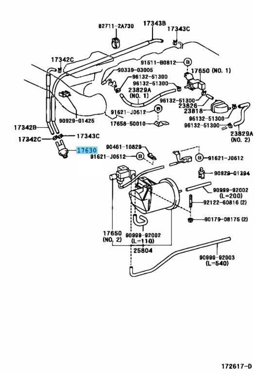 TOYOTA LEXUS Genuine Power Steering Pressure Air Control Valve 17630-16040 OEM