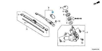 HONDA CR-V MR1 MR4 12-16 Genuine Rear Windshield Wiper Arm Cover 76721-T0A-003