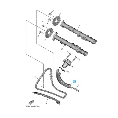 YAMAHA MT-09 '21-24 Genuine Chain Damper (Rear Side) B7N-12250-00-00 OEM