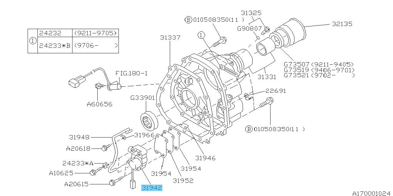 SUBARU IMPREZA GC8 GF8 '95-98 Genuine Transfer Clutch Valve Assy For A/T AWD