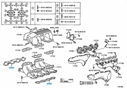 TOYOTA 1JZ-GTE 1JZGTE Genuine Intake Manifold To Head Gasket 17177-88400 OEM