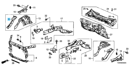 HONDA ACCORD 2013-2015 Genuine Front Lower Member Set RH 04674-T2A-A00ZZ OEM