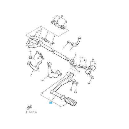 YAMAHA V-MAX V-MAX12 85-86 88-07 Genuine Shift Pedal Assy 1FK-18110-00-00 OEM