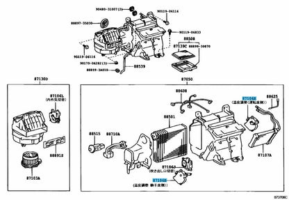 TOYOTA LEXUS Genuine Heater & Evaporator Damper Servo Motor 87106-30351 OEM