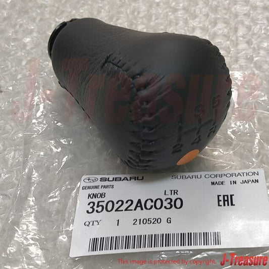 SUBARU IMPREZA WRX STi GC8 Genuine 5-Speed Shift Knob Leather 35022AC030 OEM