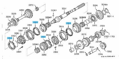 NISSAN DATSUN 1200 B110 B120 Genuine Gearbox Synchro Balk Ring 32604-H9000 OEM
