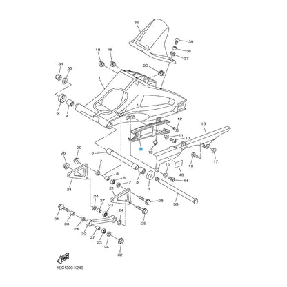 YAMAHA FZ-1 FZS10 2006-2015 Genuine Chain Guide Guard Seal 2D1-22151-00-00 OEM
