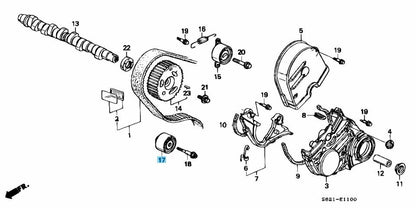 HONDA ACTY VAN & TRUCK HA3 89-99 Genuine Water Pump & Tensioner 6-piece set OEM