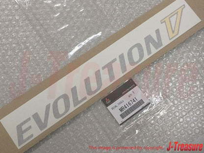 MITSUBISHI EVO5 CP9A Genuine "EVOLUTION V" Side Door Decal Silver Yellow Set OEM