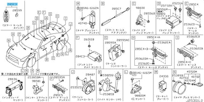 NISSAN GT-R R35 Genuine Smart Keyless Switch Assembly 285E3-JF15A OME