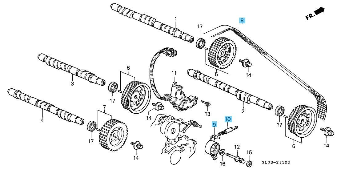 HONDA ACURA NSX NA1 NA2 '91-96 Genuine Water Pump & Belt & Adjuster & Spring Set