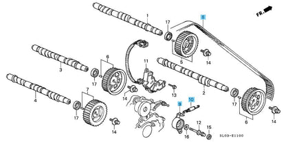 HONDA ACURA NSX NA1 NA2 '91-96 Genuine Water Pump & Belt & Adjuster & Spring Set