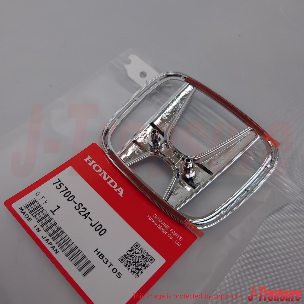 HONDA S2000 AP2 2004-2009 Genuine F/R Center "H" Emblem & Push 4mm Nut Set OEM