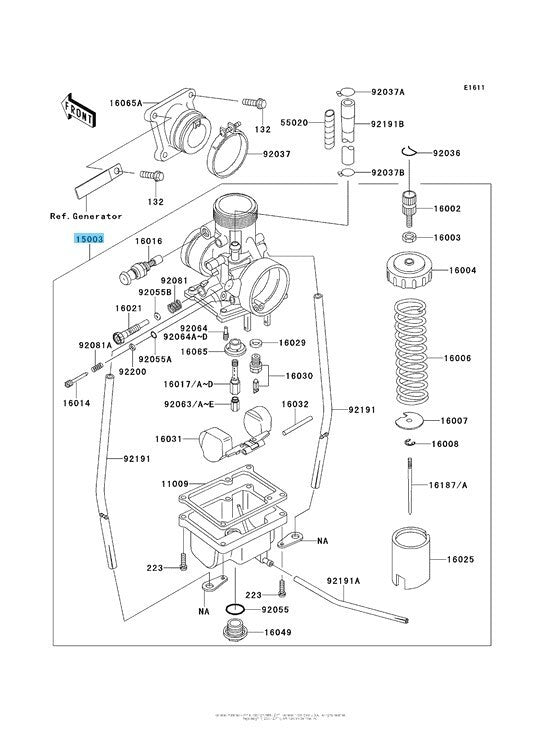 KAWASAKI KX65 2002-2018 Genuine Carburetor Assy 15003-1669 OEM