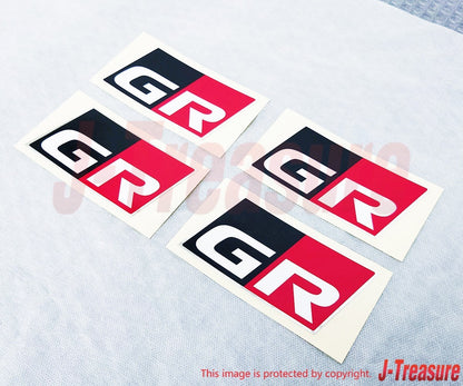 TOYOTA GR SPORT Genuine GR Logo Discharge Tape 100mm x 55mm Set of 4 MS373-00001