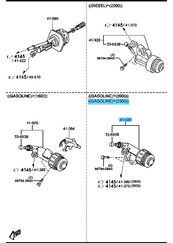 MAZDA MAZDA3 BK BL 07-13 Genuine M/T Clutch Release Cylinder B37F-41-920B OEM