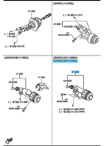 MAZDA MAZDA3 BK BL 07-13 Genuine M/T Clutch Release Cylinder B37F-41-920B OEM