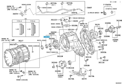 TOYOTA TACOMA GRN245 16-23 Genuine Transfer Cover Type T Oil Seal 90311-43007