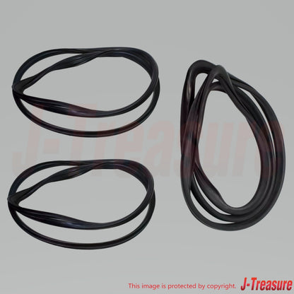 TOYOTA LAND CRUISER FJ80 91-97 Genuine Quarter Window(x2) & B/Door Glass W/S Set